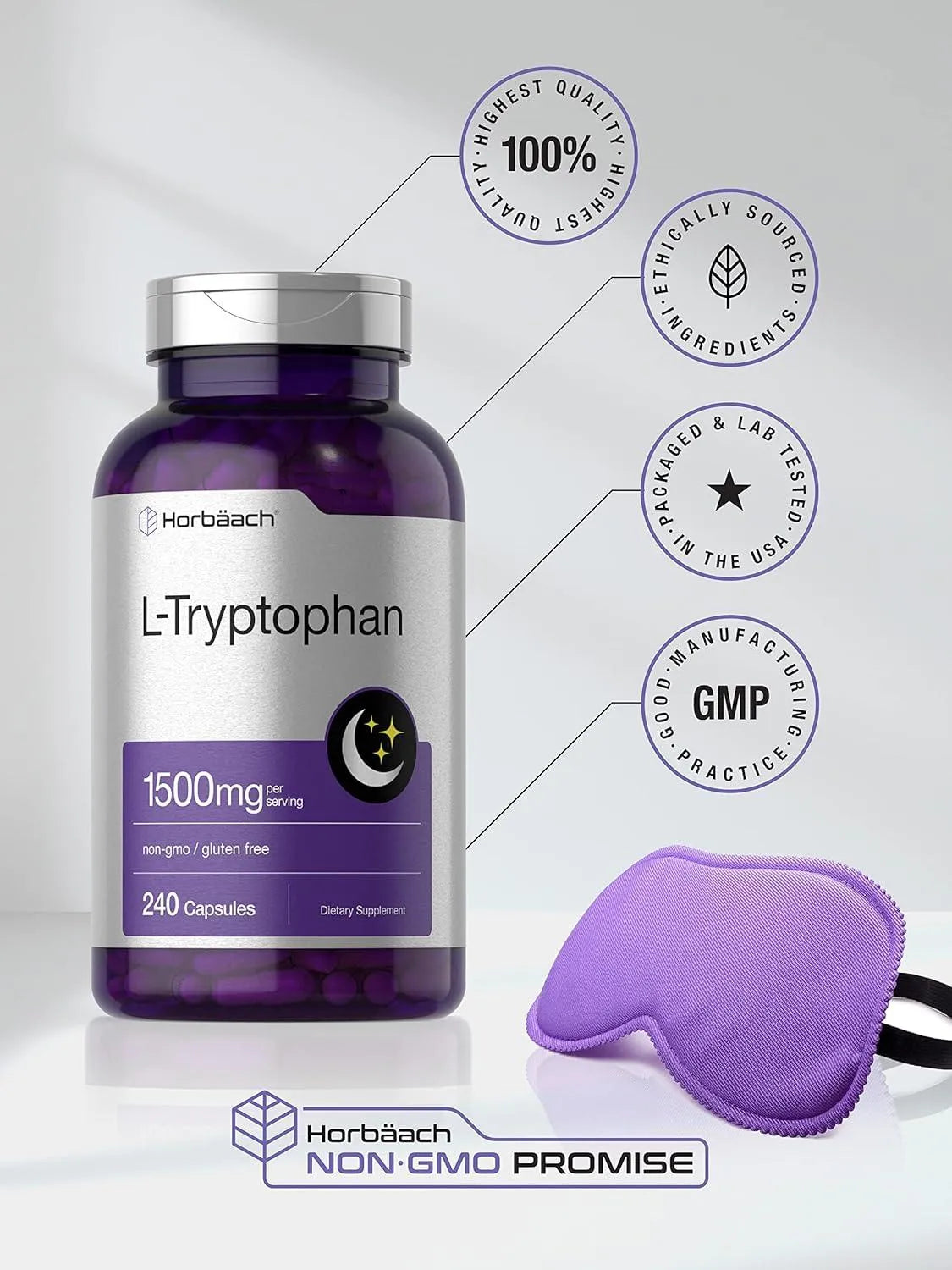 HORBAACH - Horbaach L Tryptophan 1500Mg. 240 Capsulas - The Red Vitamin MX - Suplementos Alimenticios - {{ shop.shopifyCountryName }}