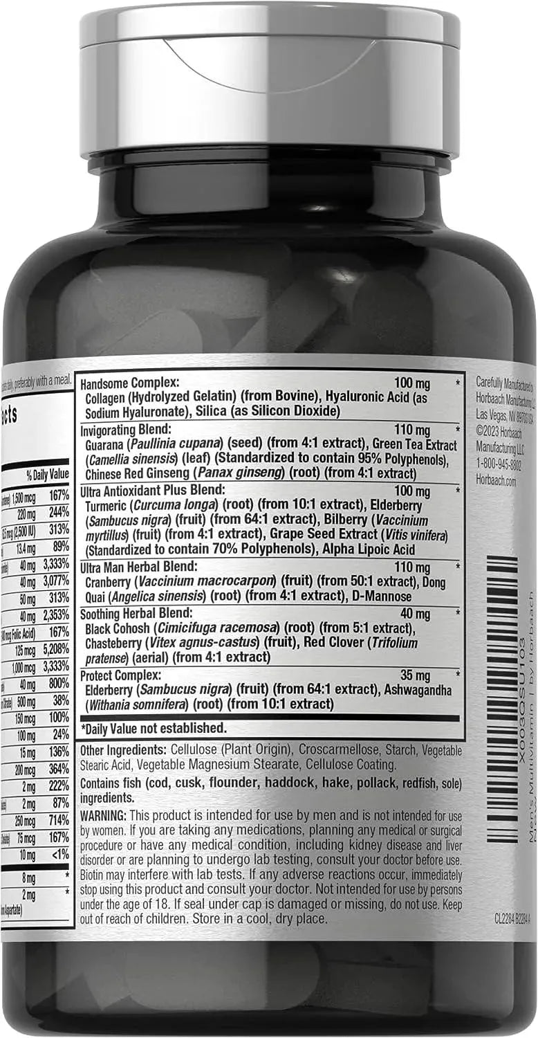 HORBAACH - Horbaach Men's Multivitamin 50 Plus 60 Tabletas - The Red Vitamin MX - Suplementos Alimenticios - {{ shop.shopifyCountryName }}