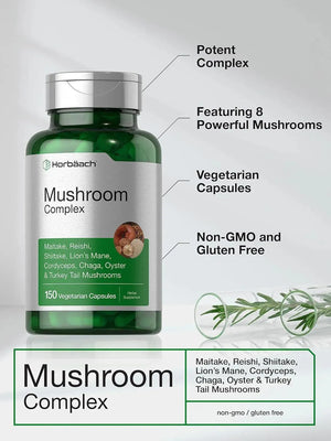 HORBAACH - Horbaach Mushroom Complex 150 Capsulas - The Red Vitamin MX - Suplementos Alimenticios - {{ shop.shopifyCountryName }}