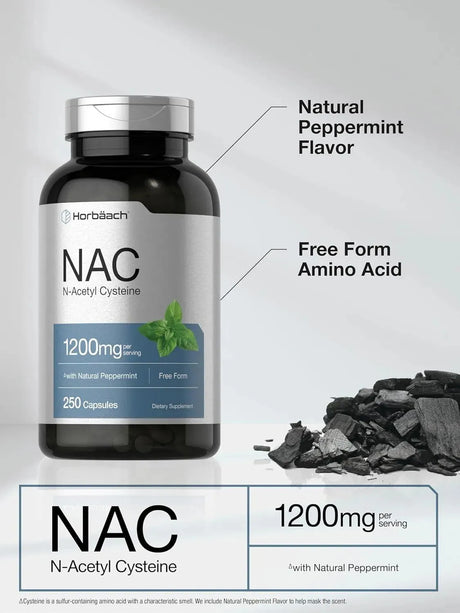 HORBAACH - Horbaach NAC N-Acetyl Cysteine Supplement 1200Mg. 250 Capsulas - The Red Vitamin MX - Suplementos Alimenticios - {{ shop.shopifyCountryName }}