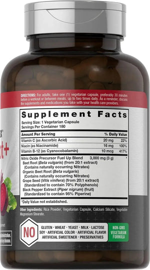 HORBAACH - Horbaach Nitric Oxide Beet Root Capsules with Nitrates 180 Capsulas - The Red Vitamin MX - Suplementos Alimenticios - {{ shop.shopifyCountryName }}
