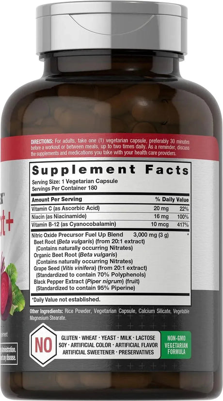 HORBAACH - Horbaach Nitric Oxide Beet Root Capsules with Nitrates 180 Capsulas - The Red Vitamin MX - Suplementos Alimenticios - {{ shop.shopifyCountryName }}