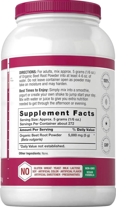 HORBAACH - Horbaach Organic Beet Root Powder 3 Lbs. - The Red Vitamin MX - Suplementos Alimenticios - {{ shop.shopifyCountryName }}