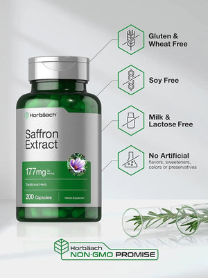 HORBAACH - Horbaach Saffron Extract Capsules 177Mg. 200 Capsulas - The Red Vitamin MX - Suplementos Alimenticios - {{ shop.shopifyCountryName }}