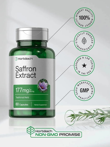 HORBAACH - Horbaach Saffron Extract Capsules 177Mg. 60 Capsulas - The Red Vitamin MX - Suplementos Alimenticios - {{ shop.shopifyCountryName }}