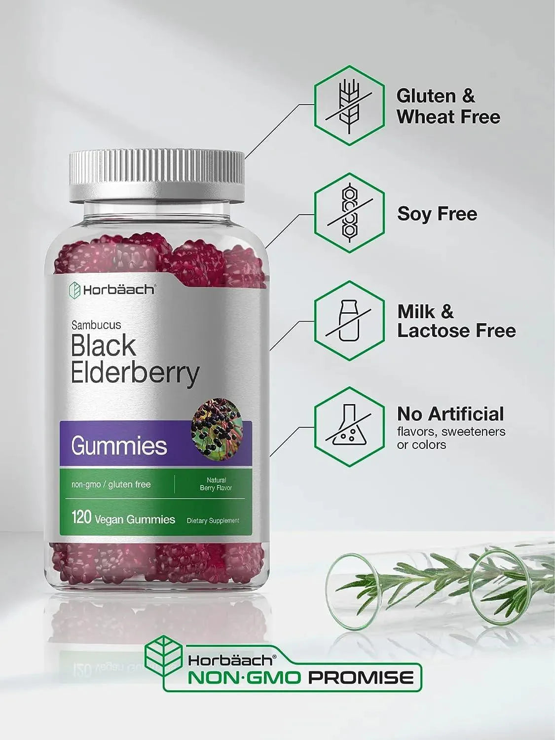 HORBAACH - Horbaach Sambucus Black Elderberry Gummies 120 Gomitas - The Red Vitamin MX - Suplementos Alimenticios - {{ shop.shopifyCountryName }}