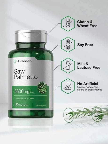HORBAACH - Horbaach Saw Palmetto Extract 3600Mg. 120 Capsulas - The Red Vitamin MX - Suplementos Alimenticios - {{ shop.shopifyCountryName }}