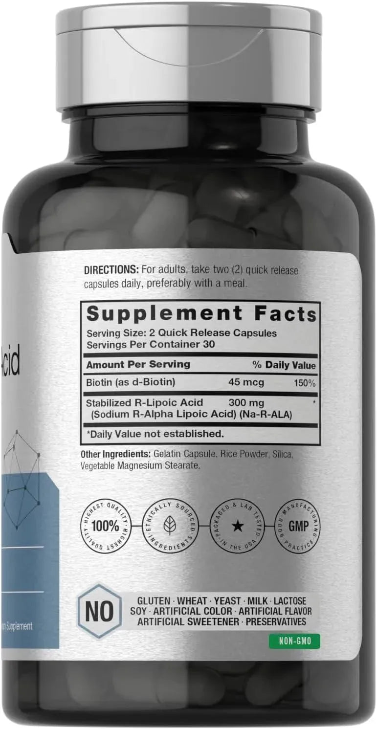 HORBAACH - Horbaach Stabilized R-Lipoic Acid 300Mg. 60 Capsulas - The Red Vitamin MX - Suplementos Alimenticios - {{ shop.shopifyCountryName }}