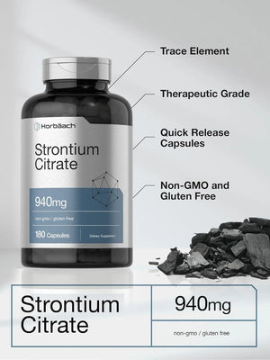 HORBAACH - Horbaach Strontium Citrate 940Mg. 180 Capsulas - The Red Vitamin MX - Suplementos Alimenticios - {{ shop.shopifyCountryName }}