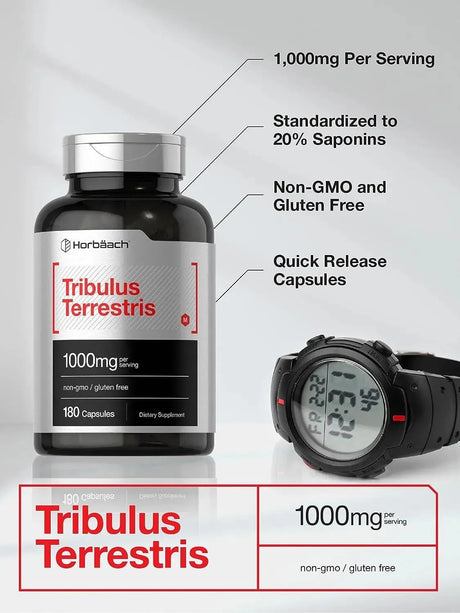 HORBAACH - Horbaach Tribulus Terrestris 1000Mg. 180 Capsulas - The Red Vitamin MX - Suplementos Alimenticios - {{ shop.shopifyCountryName }}