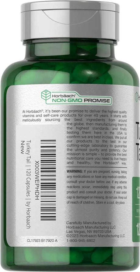 HORBAACH - Horbaach Turkey Tail Mushroom 1200Mg. 120 Capsulas - The Red Vitamin MX - Suplementos Alimenticios - {{ shop.shopifyCountryName }}