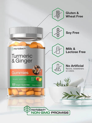 HORBAACH - Horbaach Turmeric and Ginger Gummies 120 Gomitas - The Red Vitamin MX - Suplementos Alimenticios - {{ shop.shopifyCountryName }}