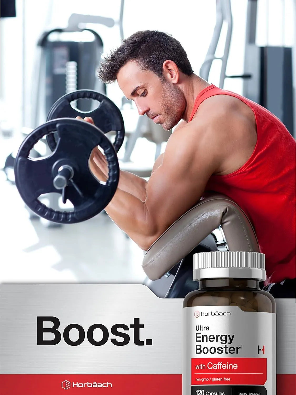 HORBAACH - Horbaach Ultra Energy Booster with Caffeine & Vitamin B12 120 Capsulas - The Red Vitamin MX - Suplementos Alimenticios - {{ shop.shopifyCountryName }}