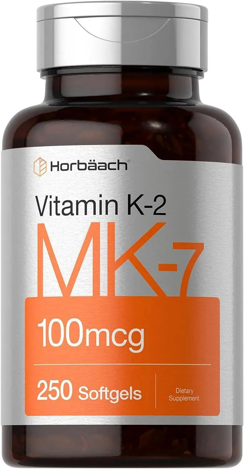 HORBAACH - Horbaach Vitamin K2 MK7 100mcg 250 Capsulas Blandas - The Red Vitamin MX - Suplementos Alimenticios - {{ shop.shopifyCountryName }}