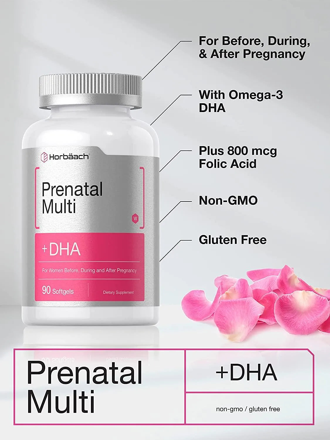 HORBAACH - Horbaach Women's Prenatal Multivitamin DHA, Iron and Folic Acid 90 Capsulas Blandas - The Red Vitamin MX - Suplementos Alimenticios - {{ shop.shopifyCountryName }}