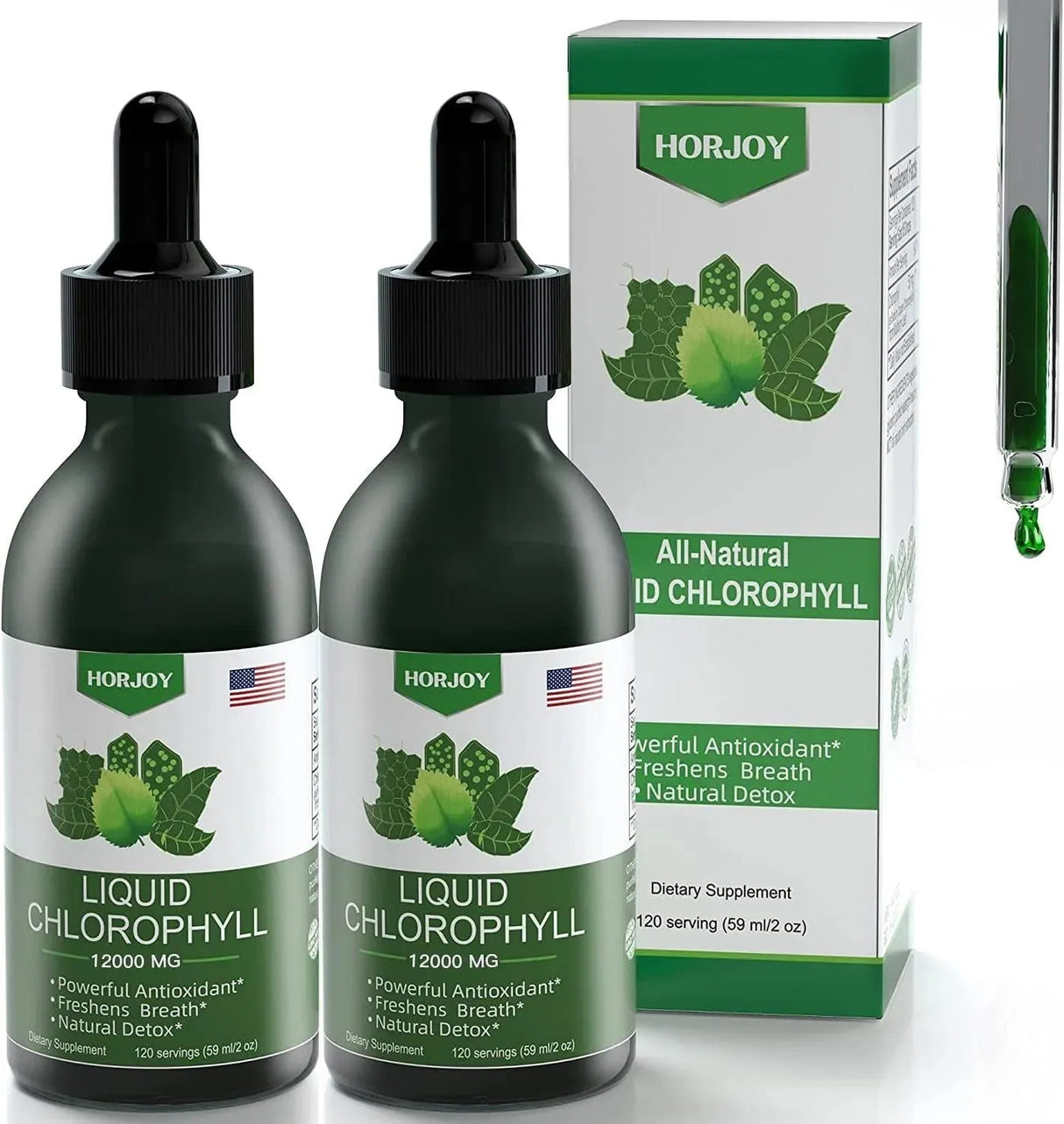 HORJOY - Horjoy Chlorophyll Liquid Drops 59Ml. 2 Pack - The Red Vitamin MX - Suplementos Alimenticios - {{ shop.shopifyCountryName }}