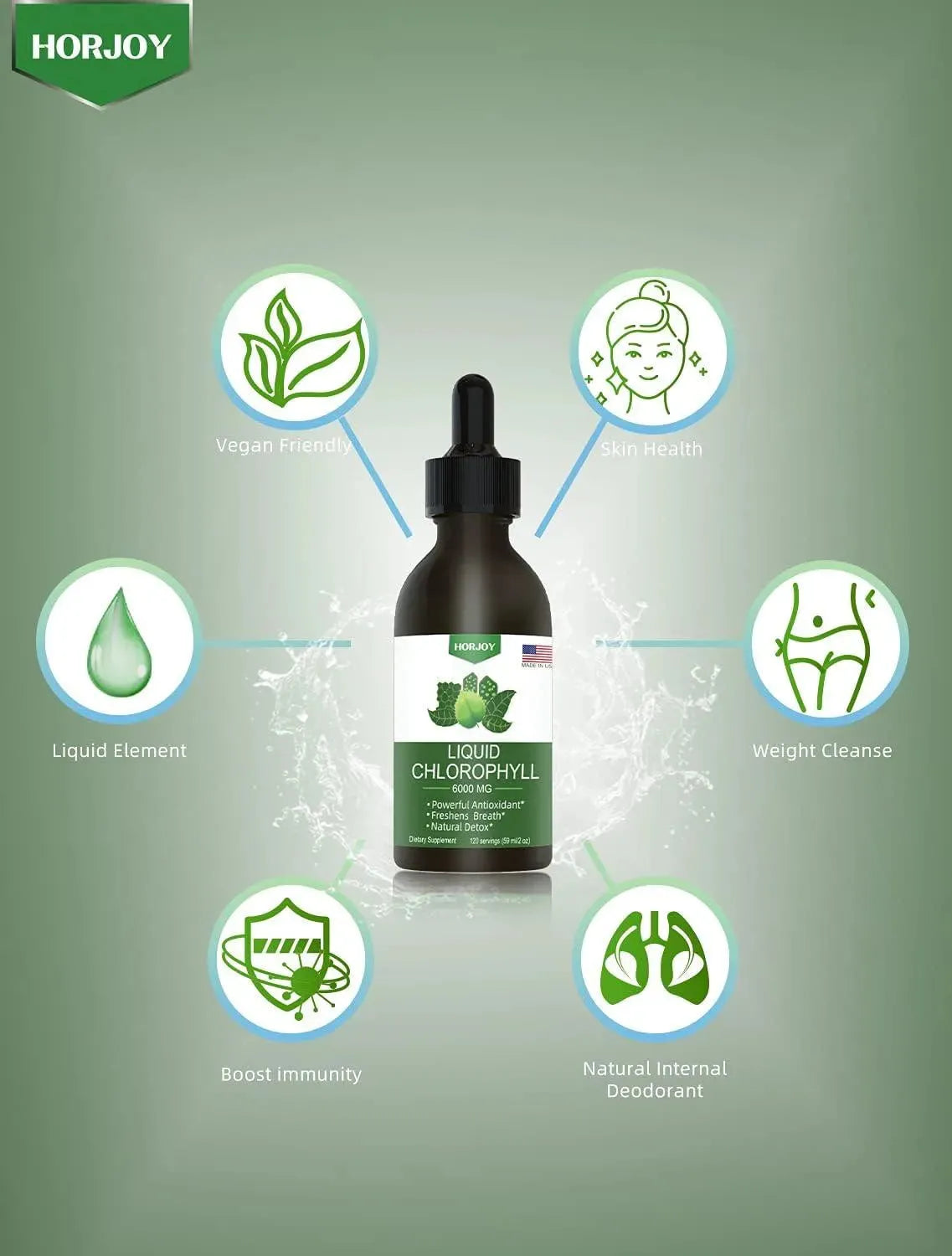 HORJOY - Horjoy Chlorophyll Liquid Drops 59Ml. - The Red Vitamin MX - Suplementos Alimenticios - {{ shop.shopifyCountryName }}