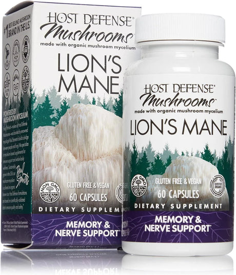 HOST DEFENSE - Host Defense Lion's Mane 60 Capsulas - The Red Vitamin MX - Suplementos Alimenticios - {{ shop.shopifyCountryName }}