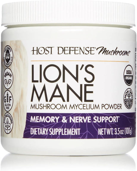 HOST DEFENSE - Host Defense Lion's Mane Powder 100Gr. - The Red Vitamin MX - Suplementos Alimenticios - {{ shop.shopifyCountryName }}