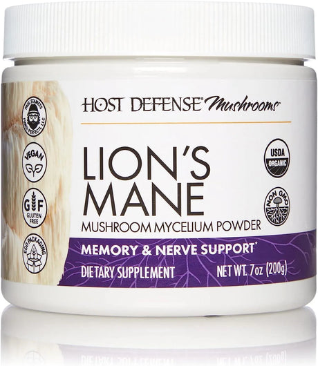 HOST DEFENSE - Host Defense Lion's Mane Powder 200Gr. - The Red Vitamin MX - Suplementos Alimenticios - {{ shop.shopifyCountryName }}