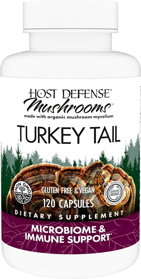 HOST DEFENSE - Host Defense Turkey Tail 120 Capsulas - The Red Vitamin MX - Suplementos Alimenticios - {{ shop.shopifyCountryName }}