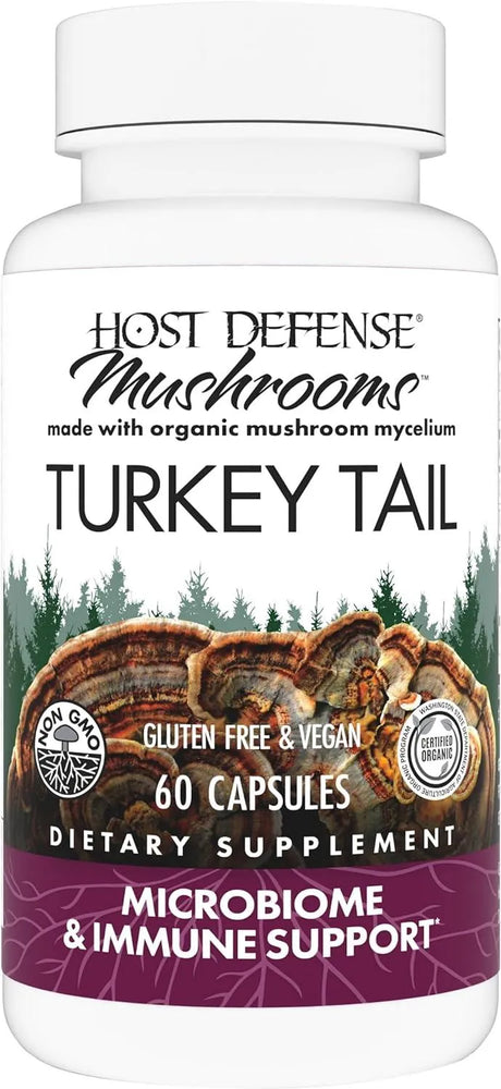 HOST DEFENSE - Host Defense Turkey Tail 60 Capsulas - The Red Vitamin MX - Suplementos Alimenticios - {{ shop.shopifyCountryName }}