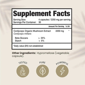 HPD RX - HPD Rx Premium Organic Cordyceps Mushroom Extract 2250Mg. 120 Capsulas - The Red Vitamin MX - Suplementos Alimenticios - {{ shop.shopifyCountryName }}