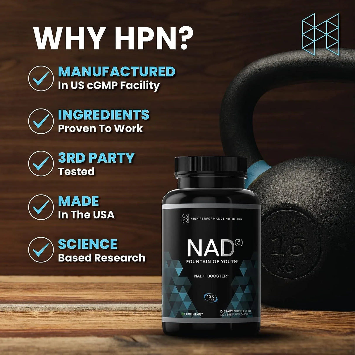 HPN - HPN NAD3 NAD+ Booster - The Red Vitamin MX - Suplementos Alimenticios - {{ shop.shopifyCountryName }}