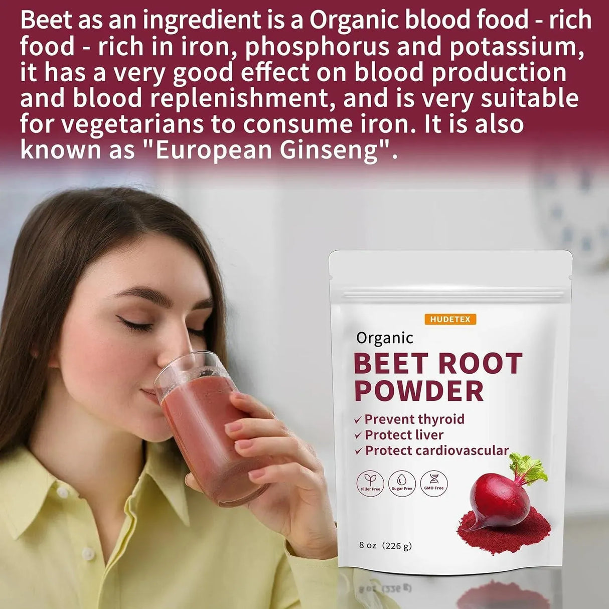 HUDETEX - Hudetex Beetroot Powder Organic 226Gr. - The Red Vitamin MX - Suplementos Alimenticios - {{ shop.shopifyCountryName }}