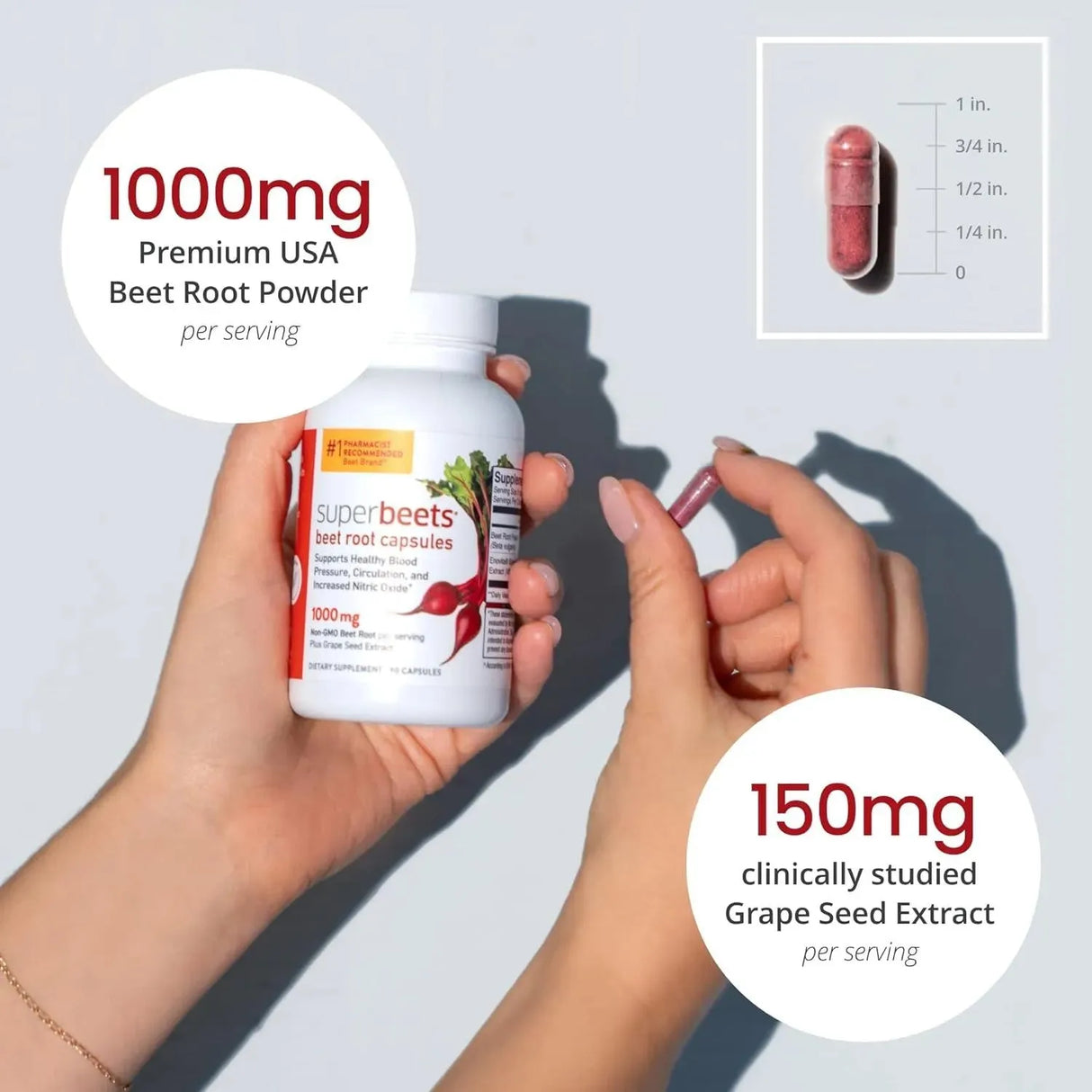 HUMANN - humanN SuperBeets Beet Root 1000Mg. 90 Capsulas - The Red Vitamin MX - Suplementos Alimenticios - {{ shop.shopifyCountryName }}