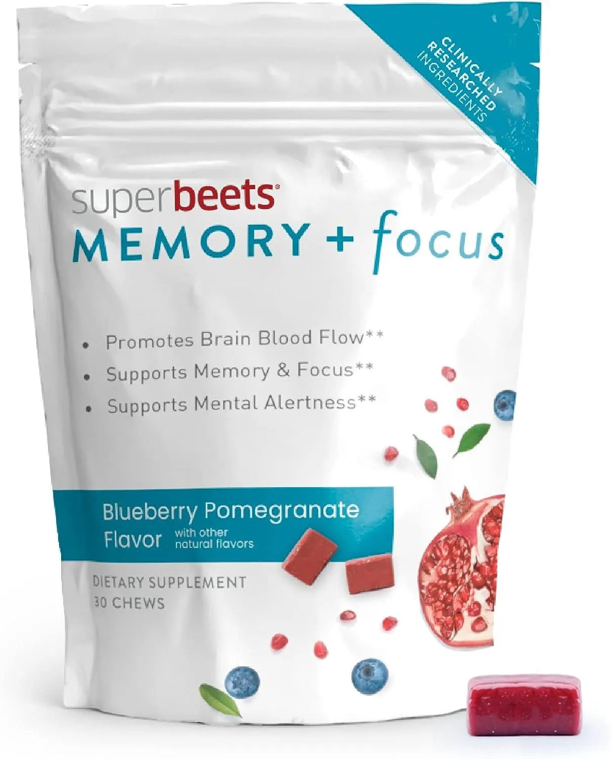 HUMANN - humanN SuperBeets Memory & Focus Brain Supplement Chews 30 Masticables - The Red Vitamin MX - Suplementos Alimenticios - {{ shop.shopifyCountryName }}