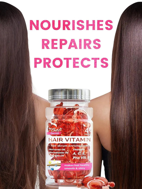 HUSSELL - HUSSELL Hair Treatment Serum Bali Secret 40 Capsulas - The Red Vitamin MX - Sueros De Tratamiento Capilar - {{ shop.shopifyCountryName }}