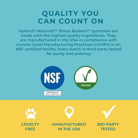 HYLAND´S - Hyland’s Stress Busters L-Theanine, Chamomile and Lemon Balm 60 Gomitas - The Red Vitamin MX - Suplementos Alimenticios - {{ shop.shopifyCountryName }}