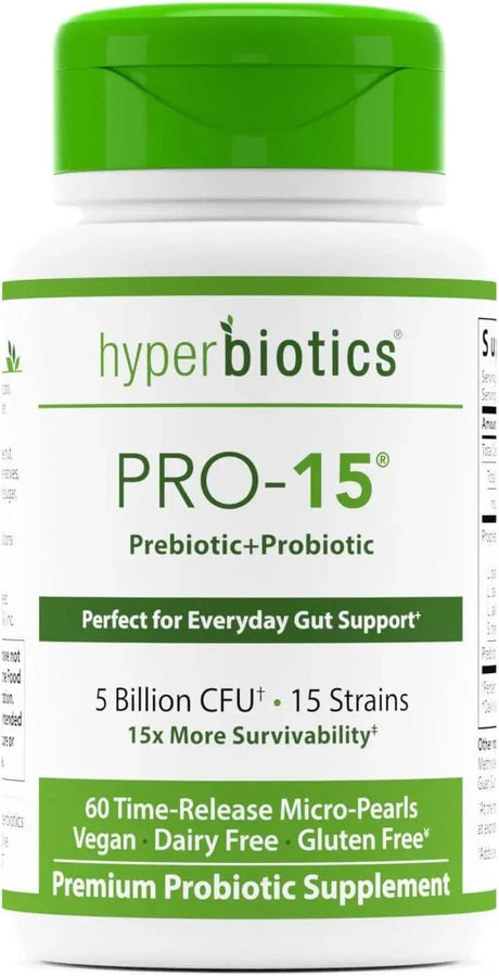 HYPERBIOTICS - Hyperbiotics Pro 15 Vegan Probiotic Supplement 60 Perlas - The Red Vitamin MX - Suplementos Alimenticios - {{ shop.shopifyCountryName }}