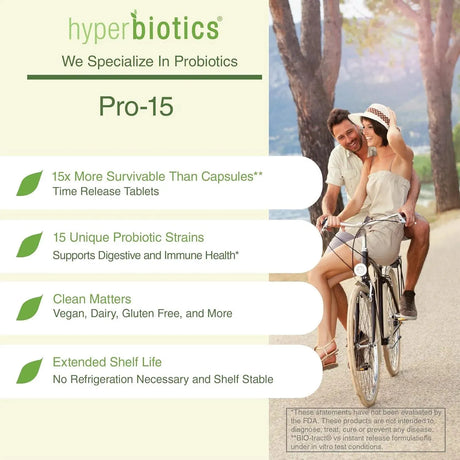 HYPERBIOTICS - Hyperbiotics Pro 15 Vegan Probiotic Supplement 60 Perlas - The Red Vitamin MX - Suplementos Alimenticios - {{ shop.shopifyCountryName }}