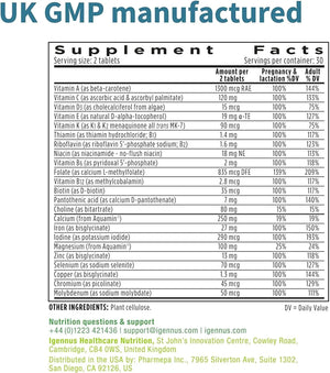 IGENNUS - Igennus Advanced Prenatal Multivitamin 60 Tabletas - The Red Vitamin MX - Suplementos Alimenticios - {{ shop.shopifyCountryName }}