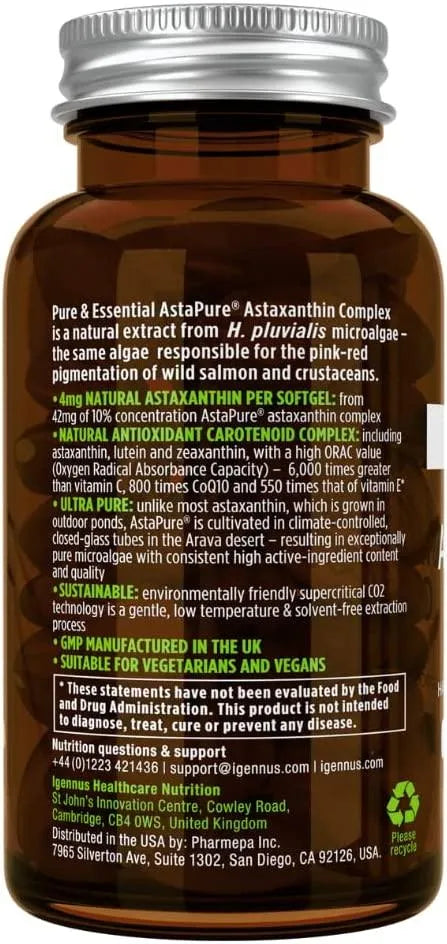 IGENNUS - Igennus Astaxanthin Complex 4Mg. 90 Capsulas Blandas - The Red Vitamin MX - Suplementos Alimenticios - {{ shop.shopifyCountryName }}