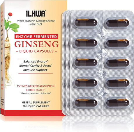 ILHWA - ILHWA Enzyme Fermented Panax Korean Ginseng Extract 30 Capsulas - The Red Vitamin MX - Suplementos Alimenticios - {{ shop.shopifyCountryName }}