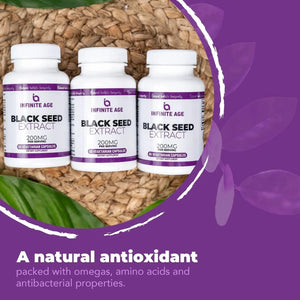 INFINITE AGE - INFINITE AGE Dry Organic Black Seed Oil Extract 200Mg. 60 Capsulas - The Red Vitamin MX - Suplementos Alimenticios - {{ shop.shopifyCountryName }}