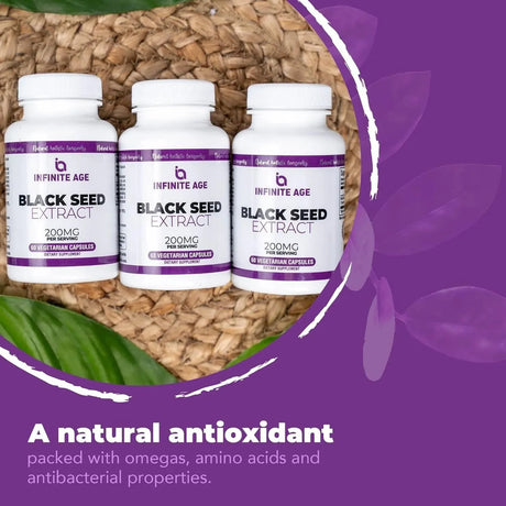 INFINITE AGE - INFINITE AGE Dry Organic Black Seed Oil Extract 200Mg. 60 Capsulas - The Red Vitamin MX - Suplementos Alimenticios - {{ shop.shopifyCountryName }}