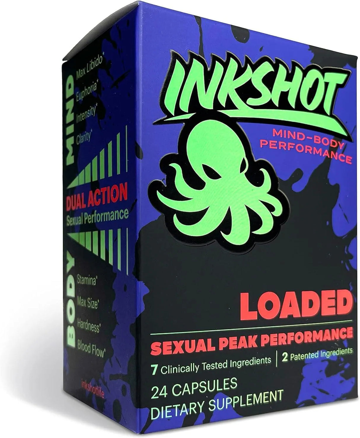 INKSHOT - Loaded Sexual Peak Performance Enhancer 2-in-1 Mind & Body 24 Capsulas - The Red Vitamin MX - Suplementos Alimenticios - {{ shop.shopifyCountryName }}