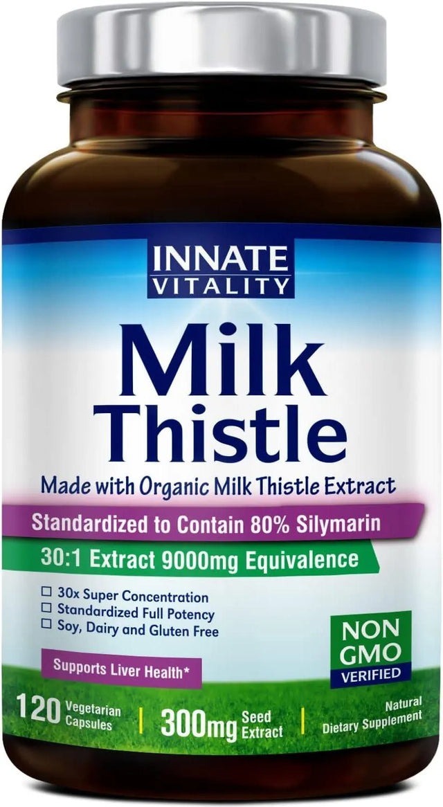 INNATE VITALITY - Innate Vitality Organic Milk Thistle Extract 120 Capsulas - The Red Vitamin MX - Suplementos Alimenticios - {{ shop.shopifyCountryName }}