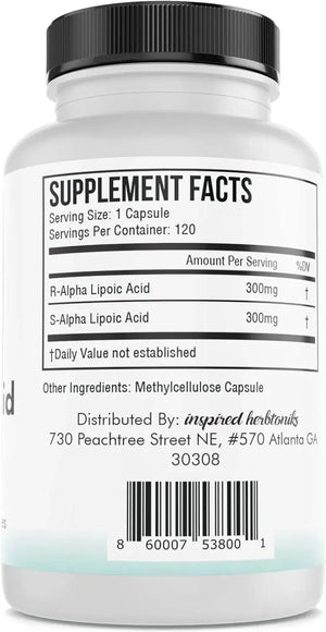 INSPIRED HERBOTONIKS - Inspired Herbtoniks Alpha Lipoic Acid 600Mg. 120 Capsulas - The Red Vitamin MX - Suplementos Alimenticios - {{ shop.shopifyCountryName }}