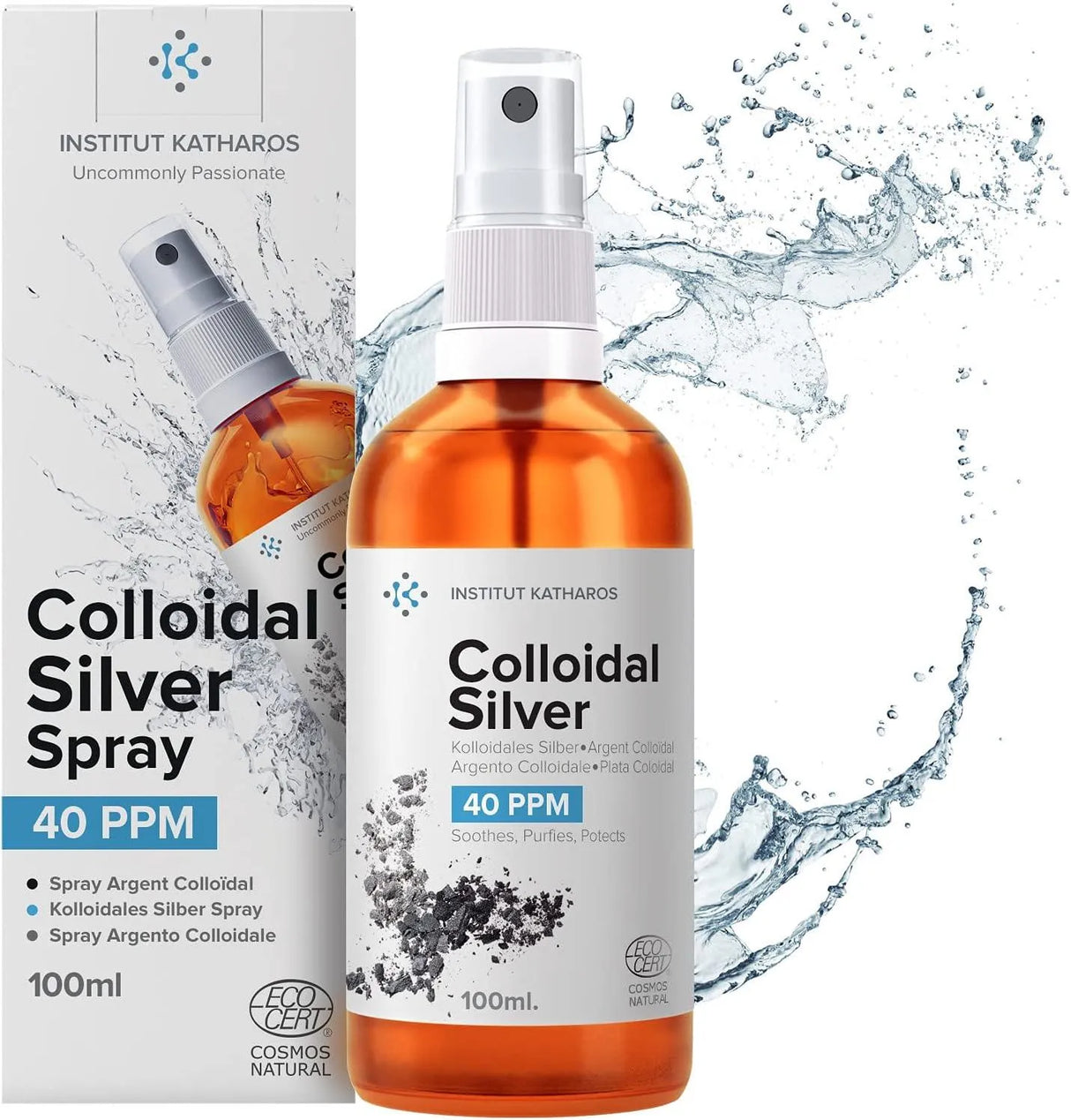 INSTITUT KATHAROS - Institut Katharos Colloidal Silver Liquid 40 PPM 100Ml. - The Red Vitamin MX - Suplementos Alimenticios - {{ shop.shopifyCountryName }}