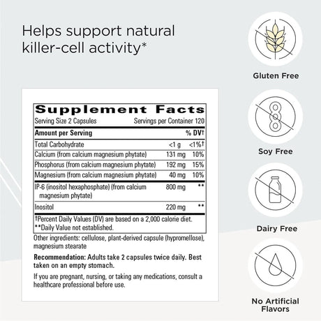 INTEGRATIVE THERAPEUTICS - Integrative Therapeutics Cellular Forte IP-6 and Inositol 120 Capsulas - The Red Vitamin MX - Suplementos Alimenticios - {{ shop.shopifyCountryName }}