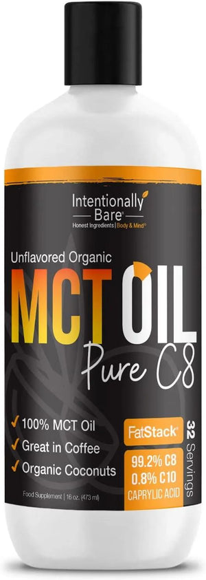 INTENTIONALLY BARE - Intentionally Bare Pure C8 Organic MCT Oil 473Ml. - The Red Vitamin MX - Suplementos Alimenticios - {{ shop.shopifyCountryName }}