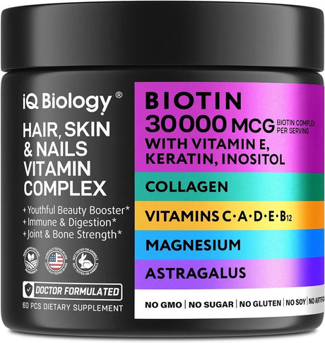 IQ BIOLOGY - IQ BIOLOGY Hair Skin and Nails Vtamins 60 Capsulas - The Red Vitamin MX - Suplementos Alimenticios - {{ shop.shopifyCountryName }}