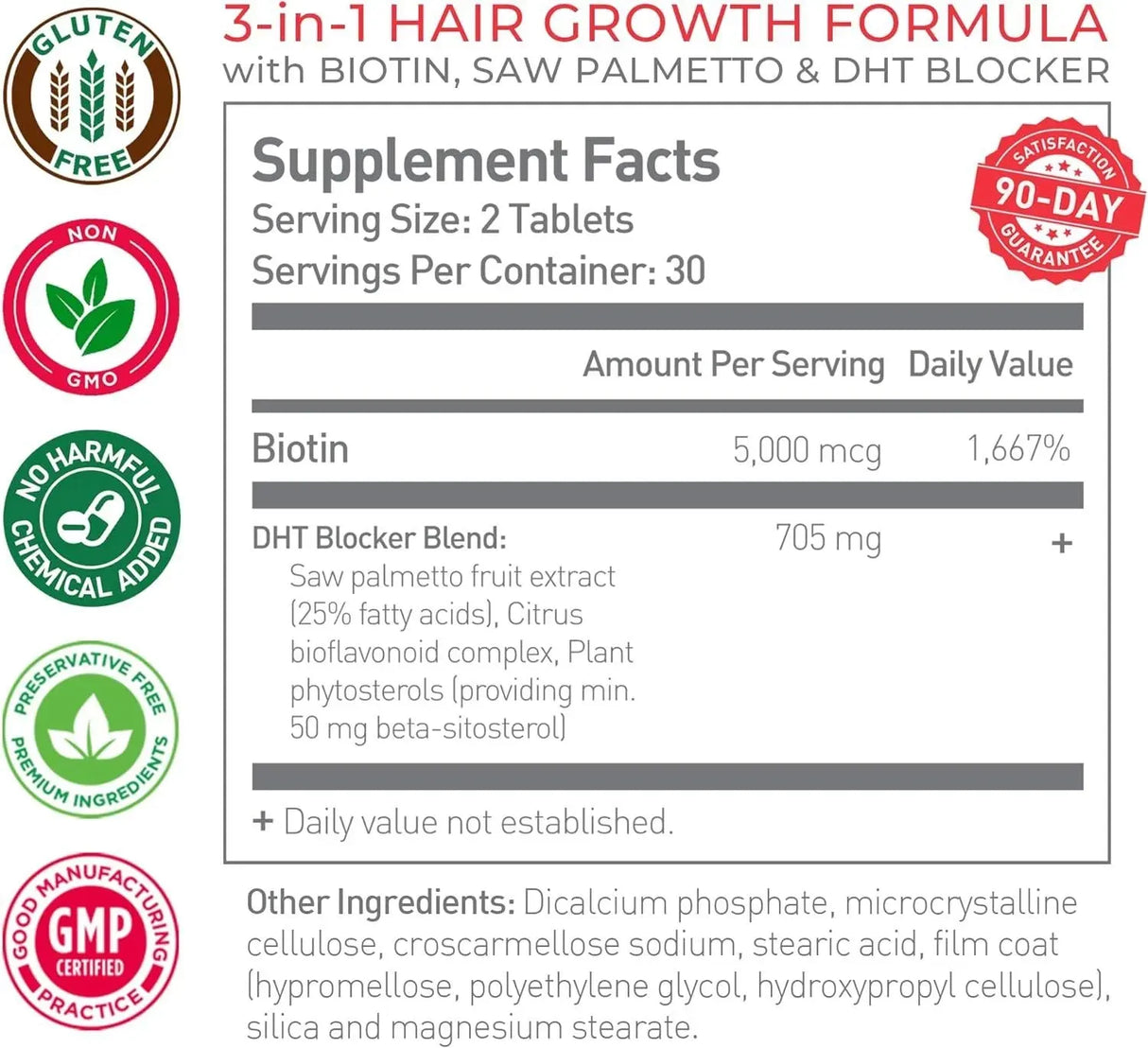 IRESTORE - iRestore 3-in-1 Hair Growth with Biotin, DHT Blocker Saw Palmetto 60 Tabletas - The Red Vitamin MX - Suplementos Alimenticios - {{ shop.shopifyCountryName }}