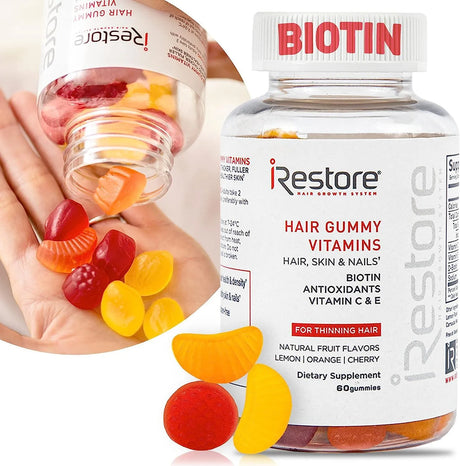 IRESTORE - iRestore Biotin Gummies with Vitamins for Healthy Hair Skin and Nails 60 Gomitas - The Red Vitamin MX - Suplementos Alimenticios - {{ shop.shopifyCountryName }}