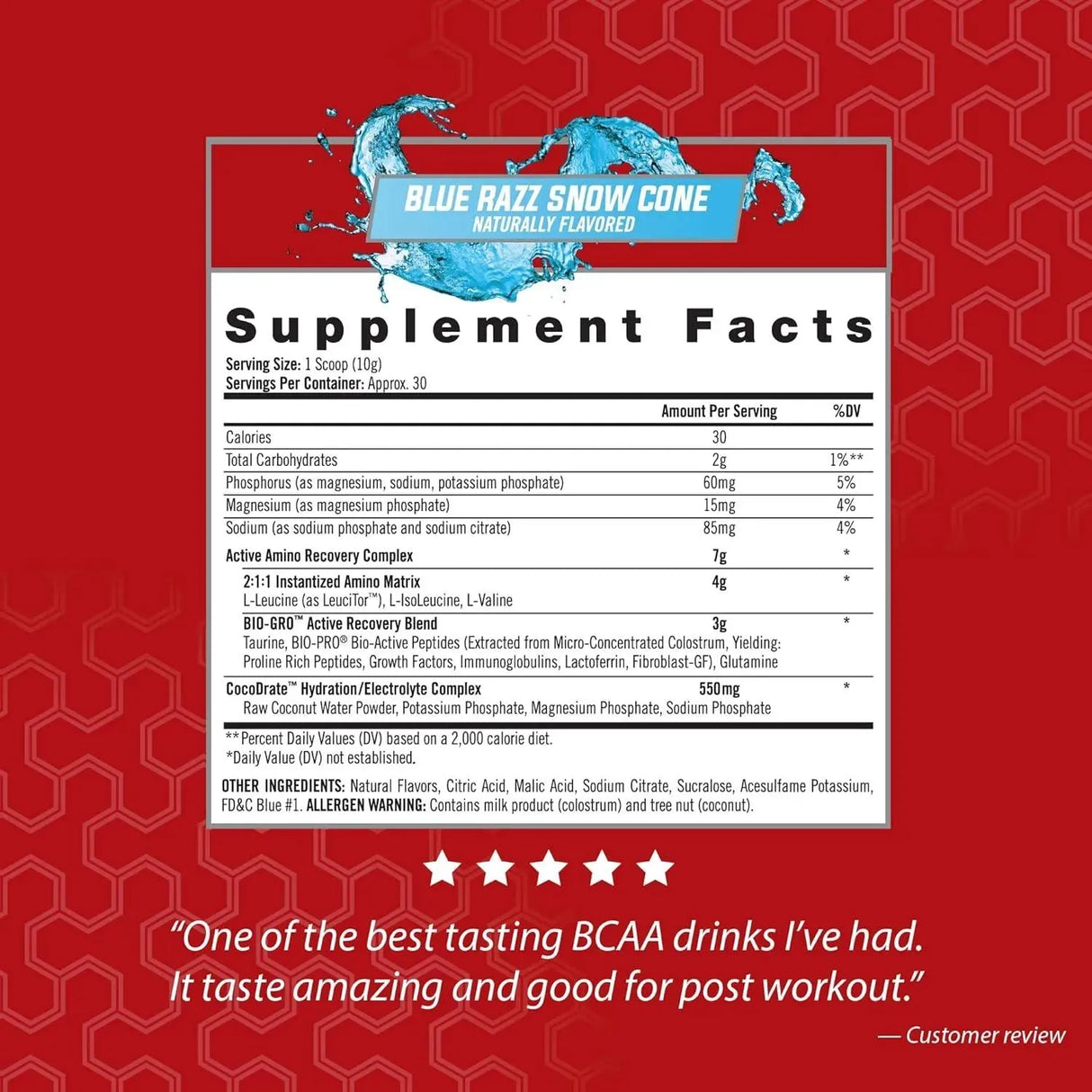 ISATORI - iSatori Amino-GRO BCAA Powder Blue Razz Snow Cone 30 Servicios 300Gr. - The Red Vitamin MX - Suplementos Alimenticios - {{ shop.shopifyCountryName }}